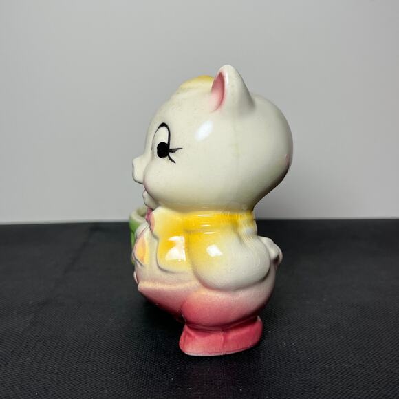 Vintage Ceramic Pig Candle Holder 475 Inches Mid Century Farmhouse - Picture 3 of 16